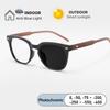 Brand Design Japanese-Style Square Rivets Frame Myopia Glasses Prescription Photochromic Anti Blue Ray Women Nearsight Eyewear