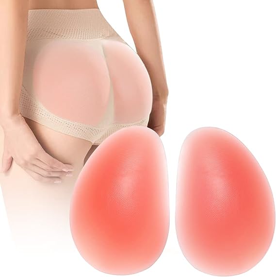 1 Paar Silikon Po-Lifting Polster Damen Po-Aufpolsterer Einlagen Herausnehmbare Polsterung für gepolsterte One Size beige