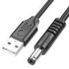 1 Pezzo Connettore Adattatore Spina AC Maschio USB a Jack DC 5.5X2.1mm 5.5X2.5mm Cavo di Alimentazione Convertitore Interfaccia Caricabatterie
