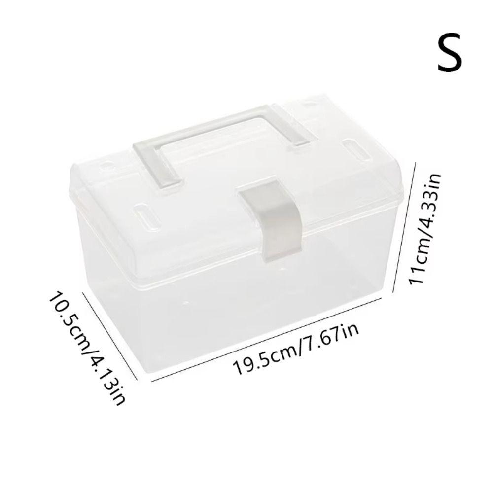 

1Pcs Large-Capacity Plastic Storage Box Transparent Desktop Storage Case Small
