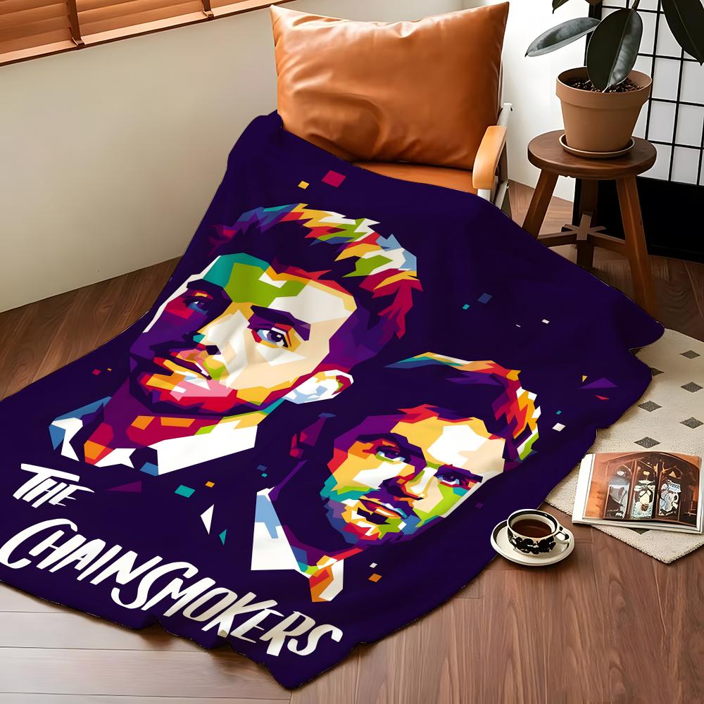 Music T-The C-Chainsmokers Throw Flannel Cozy Print Blanket, Portable, Durable Machine Washable cute Cool
