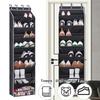 Versatile 8 Level Over Door Shoe Holder Footwear Hanger with Large Pocket Space Saving Shoe Organizer for Closet