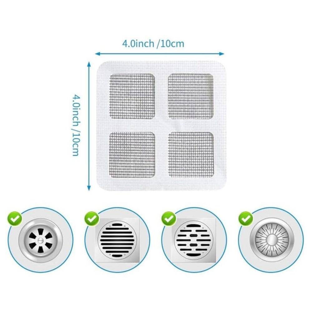 

Disposable Hair-Catching Drain Plugs for Showers, Suitable for Kitchen Sink Strainers, Bathtubs, and Sinks, 10-Pack срібний