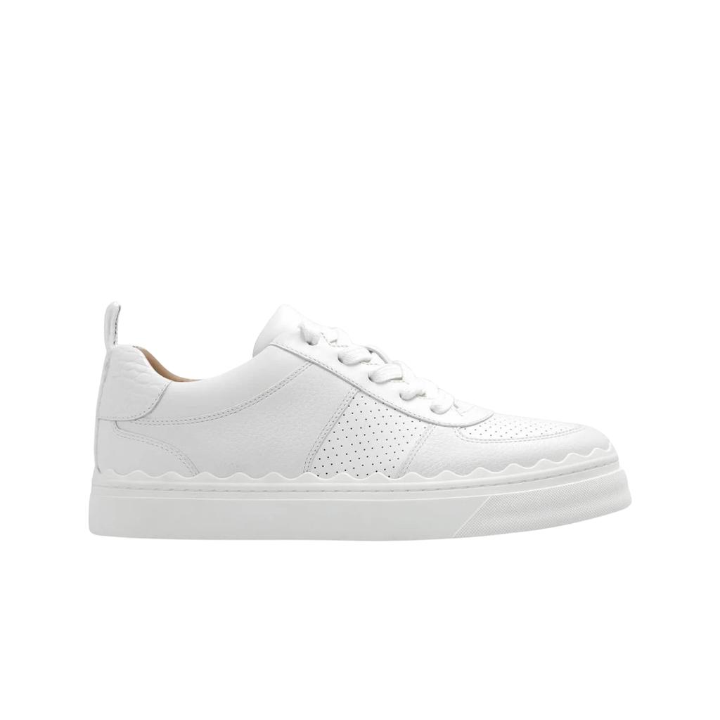 (w) Chloe Lauren Lace-up Sneakers White