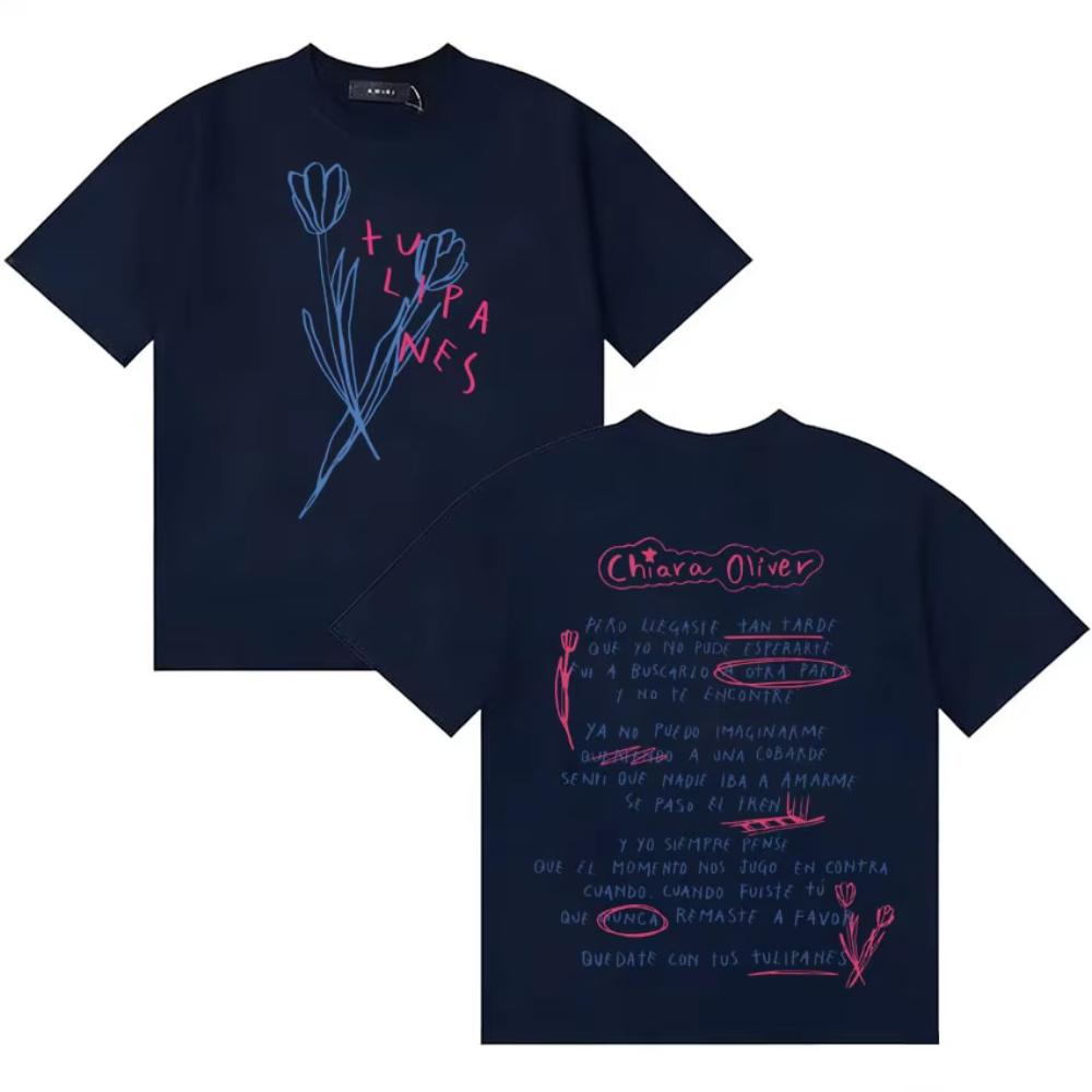Singer Chiara Oliver Album Tour T Shirt Unisex Women Trendy YK Tshirts Casual Cotton Cozy Retro Oversized Pop T Shirts Streetwear
