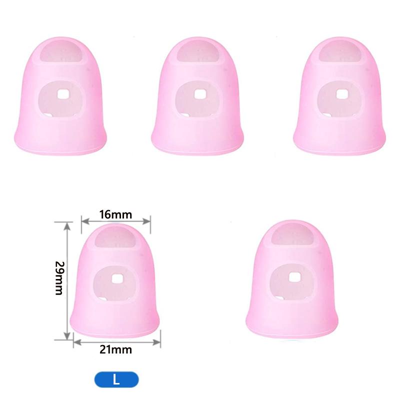 5/10Pcs Silicone Finger Sleeve Slip Antis-scalding Needle Flip Book Money Playing Piano Thimble Tip Hollowed Out Breathable