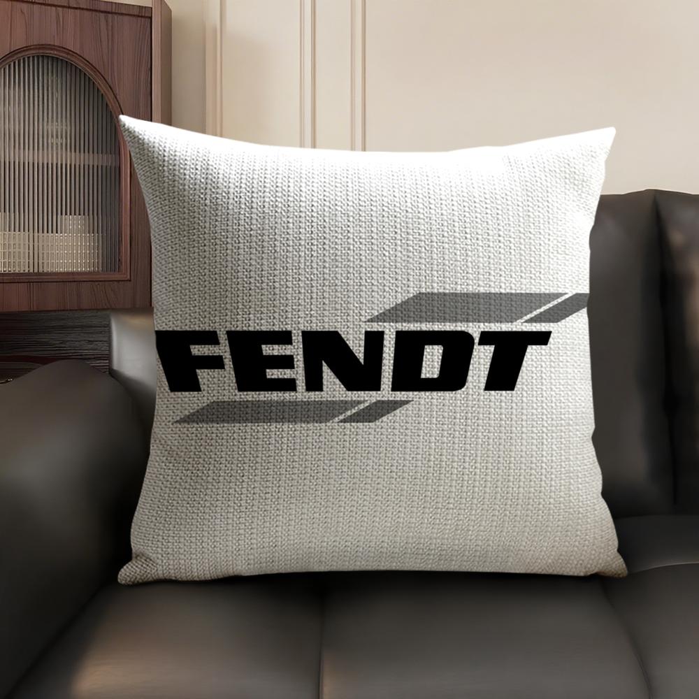 Luxury F-Fendt Cushion Cover Summer Breathable Linen Organic Fabric Double-Sided Printing Sofa Pillow Case Home Decor