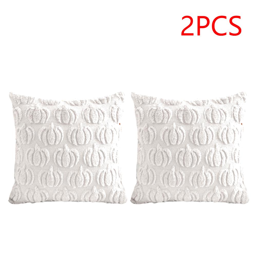 1-4PCS Halloween Ghost Pumpkin Pillowcase Washable Soft Pillow Case  Faux Fur Pillowcase for Festive Home Accent Bedroom Home De