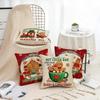 Christmas Pillowcase Nordic Striped Santa Letter Printed Cushion Cover Home Car Sofa Waist Pillowcase