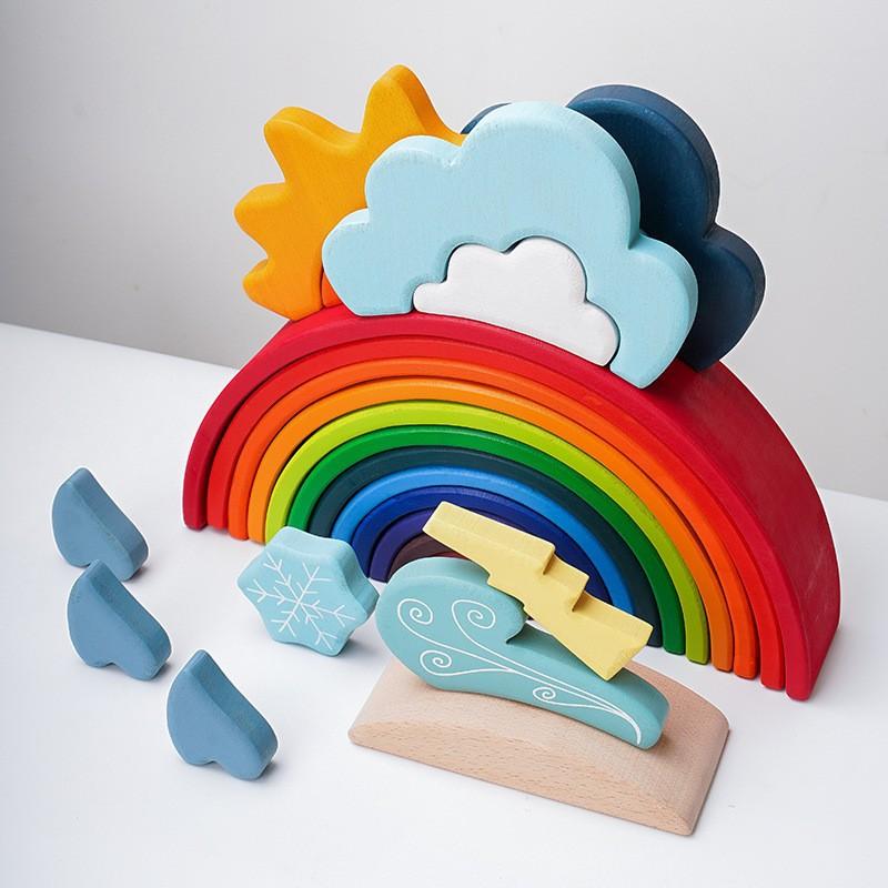 Children's Wooden Beech Small House Decoration Toys