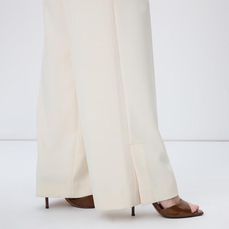 Langzi High-Waist Slit Wide-Leg Trousers