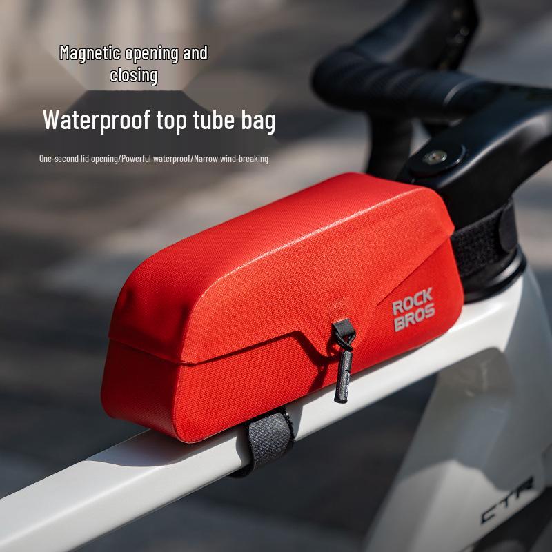 RockBros Magnetic Waterproof Top Tube & Saddle Bag for Road & Mountain Bikes nero