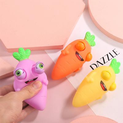 Popping Eye Carrot Squeeze Toy Anxiety Stress Relief Simulation Carrot Sensory Pinch Toy