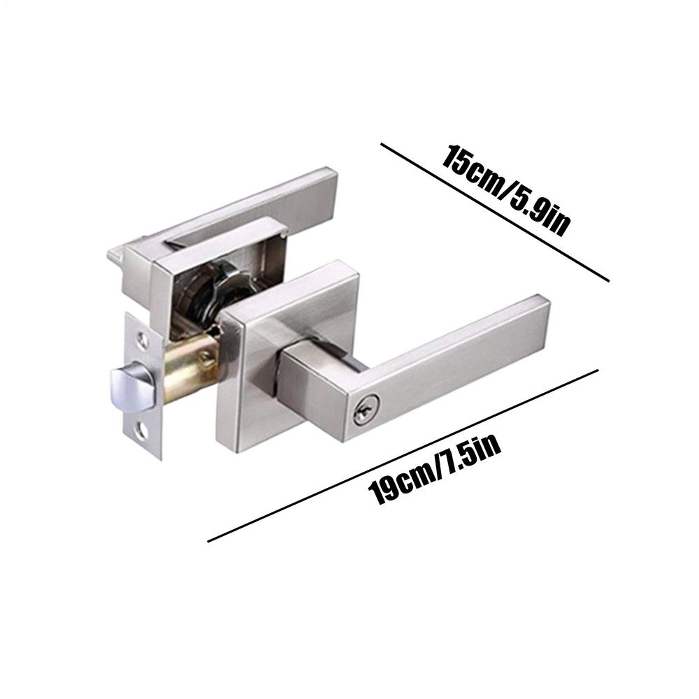 Privacy Door Handle Lock Heavy Duty Interior Bedroom Bathroom Office Door Knob with Lock for Home Security Safety