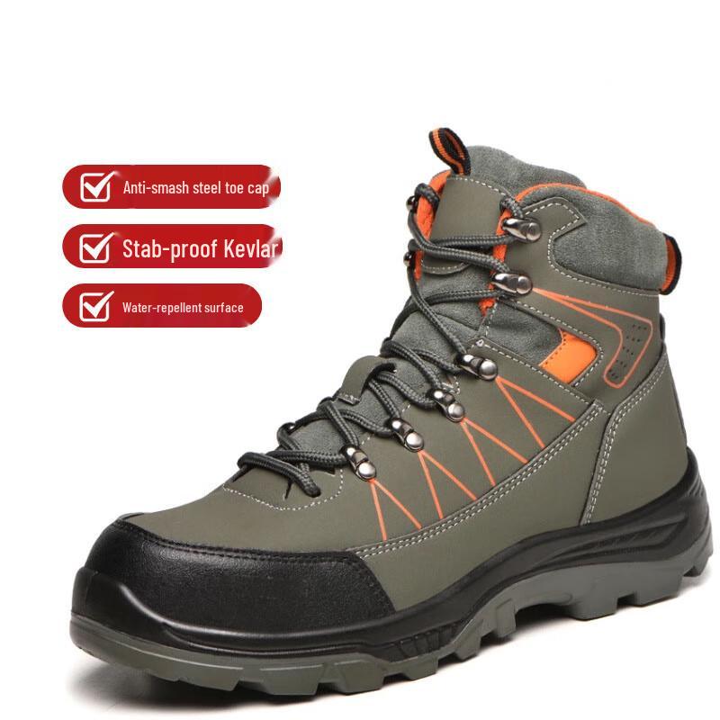 Men s High-Top Anti-Smash Puncture-Proof Work Safety Shoes 41