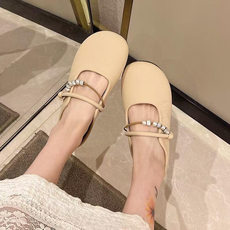 French High-end Bag Head Half Slippers Women's Summer Wear Fashion 2025 New Summer Flat Beach Muller Shoes