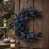Artificial Flower Wreath for Halloween Front Door Decor, Fall Porch Decoration