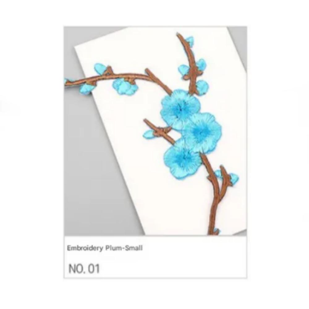 

Hanbok(Korean Traditional Cloth) Embroidery Patch/Wappen. Flower: Plum blossom 1 of 9 colors heat-sealed patch