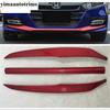 Car Front Bumper Bottom Panel Protection Cover Trim ABS Red /Carbon Fiber / Chrome Accessories For Honda Accord 10th 2018 -
