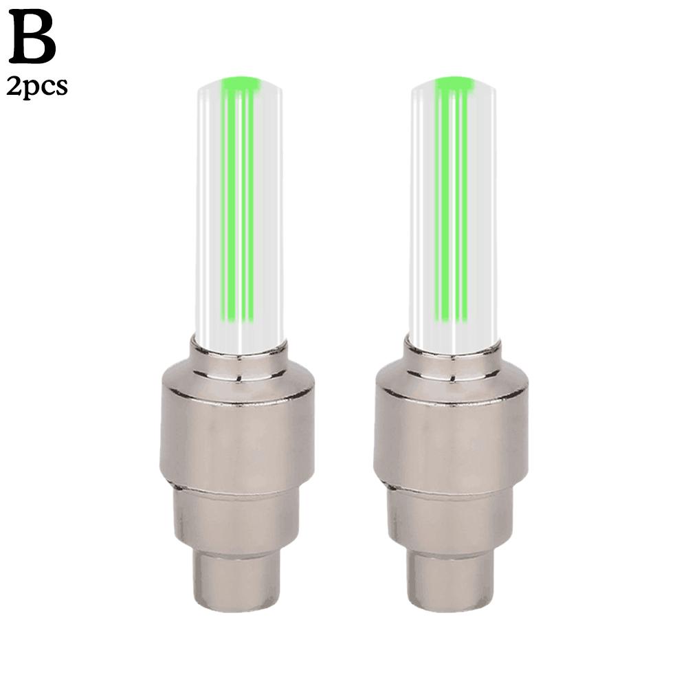 2Pcs Neon Bike Spoke Lights Bicycle LED Light Tire Valve Cap Flashlight Wheel Spoke Lightweight Car Motorcycle Accessories