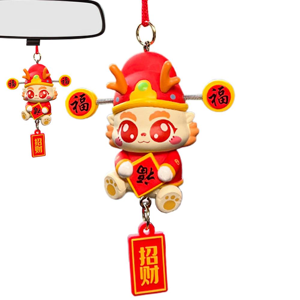 Year Of The Snake Decoration Dragon Horned Snake Car Charm Car Interior Decoration Good Luck Ornament For Home And Car Decor