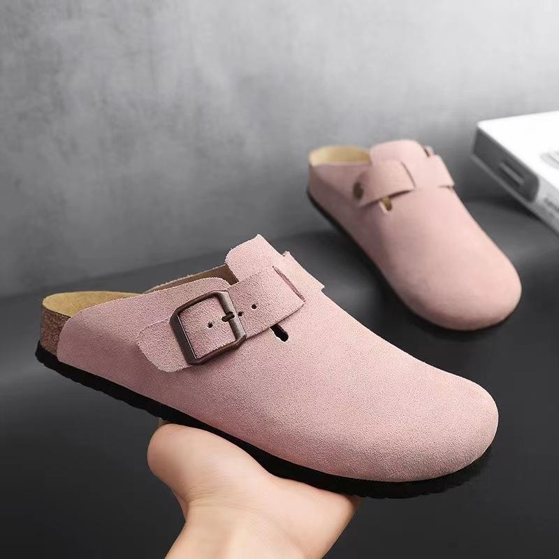 

Кожаные ретро туфли Birkenstocks весна-осень женские на пробковой подошве ленивые туфли сумка головные полутапочки 35 песочный