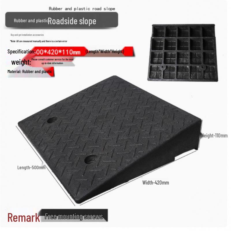Rubber Curb & Threshold Ramp Mat for Home and Car 