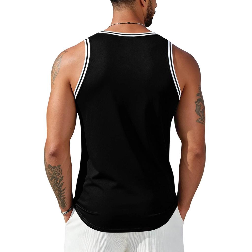 Men's Sleeveless Athletic Tank Top Lightweight Quick Dry Gym Workout Muscle Fit Sports Vest for Summer Training and Casual Wear