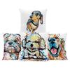 Dachshund Dog Schnauzer Animal Cushion Golden Retriever Pillow Case Vintage Toss Pillow 45X45Cm