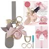 Urica Pearl Preserved Flower Keychain Bag Made with Akoya June Made In Perfect As a Day or Birthday Gift for Also Suitable for 77th Birthdays and