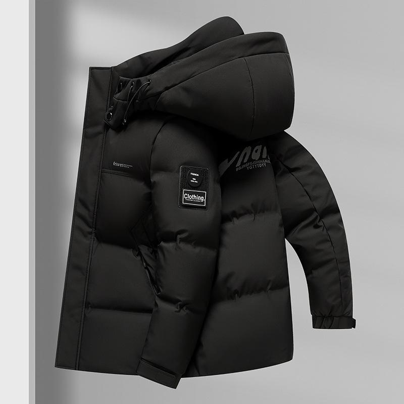 Chaqueta de plumón de pato blanco de alta capacidad de relleno para hombre, invierno 2025