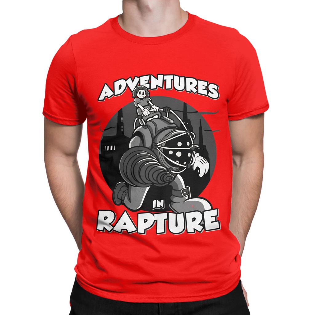 Adventures In Rapture Retro Parody Funny Graphic 100 Cotton TShirt bBioShock Tees Tops For Unisex