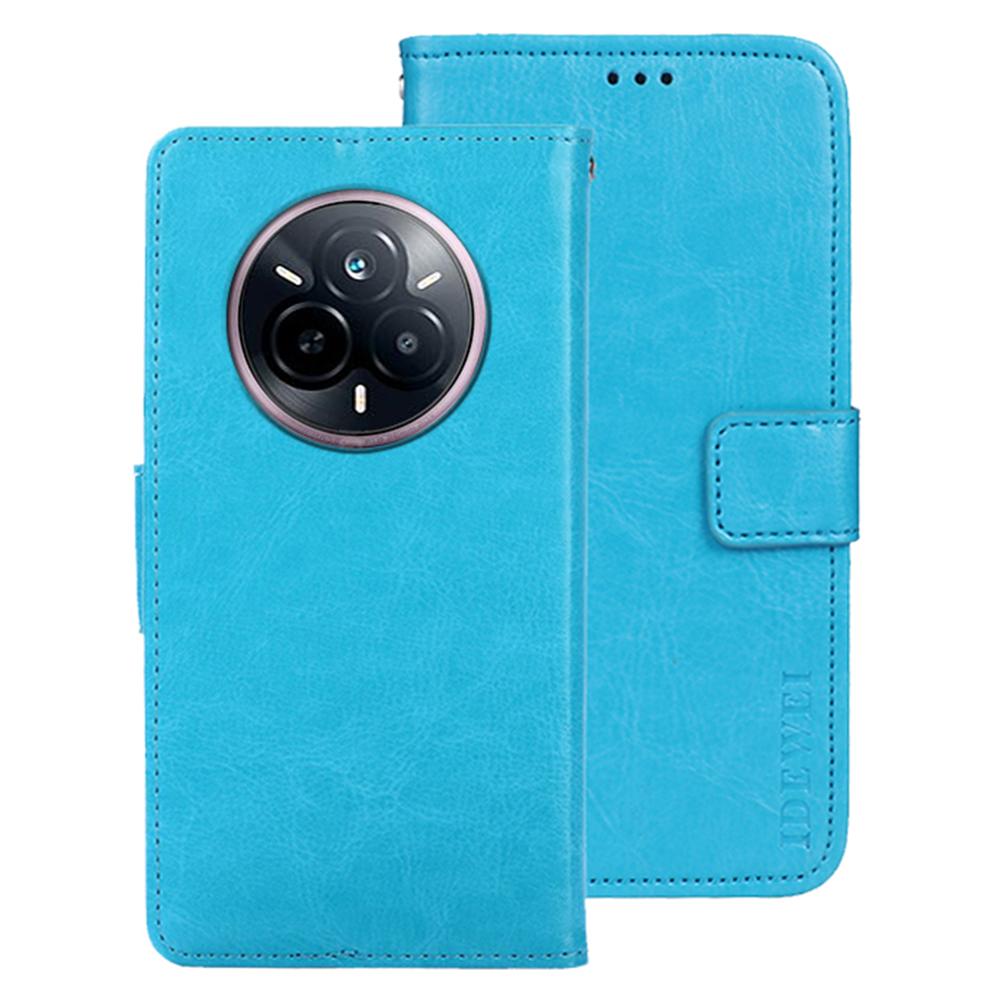 For Realme 14 Pro 5G Stand Case Crazy Horse Texture Leather Phone Cover