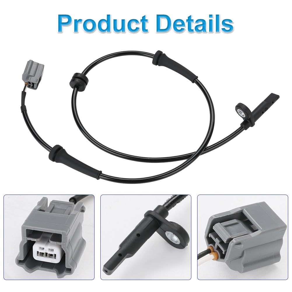 2 Pcs ABS Wheel Speed Sensors Compatible with Nissan Rogue 2.5L L4 2014 2015 2016 2017 2018 2019 2020, Front Left & Right abs Sensors, Replacement