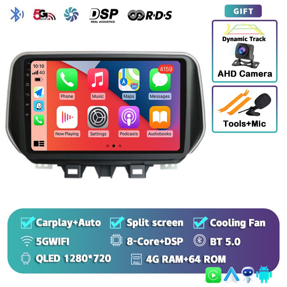 Android 14 Carplay Auto 4G+WIFI Car Radio For Hyundai Tucson IX35 2018 2019 2020 Multimedia Video Player Navigation GPS Stereo