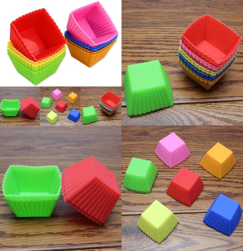 High-grade Silicone Square Cupcake Moulds For Creative And Fun Cake Decorating