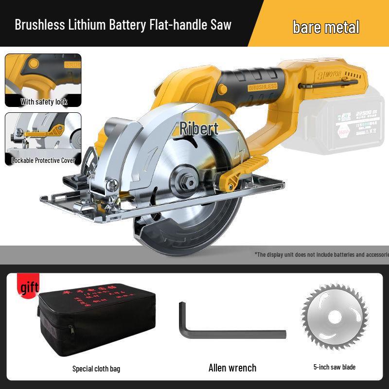 5.5" Brushless Lithium-Ion Circular Saw and Marble Cutter, Rechargeable & Multifunctional for Woodworking
