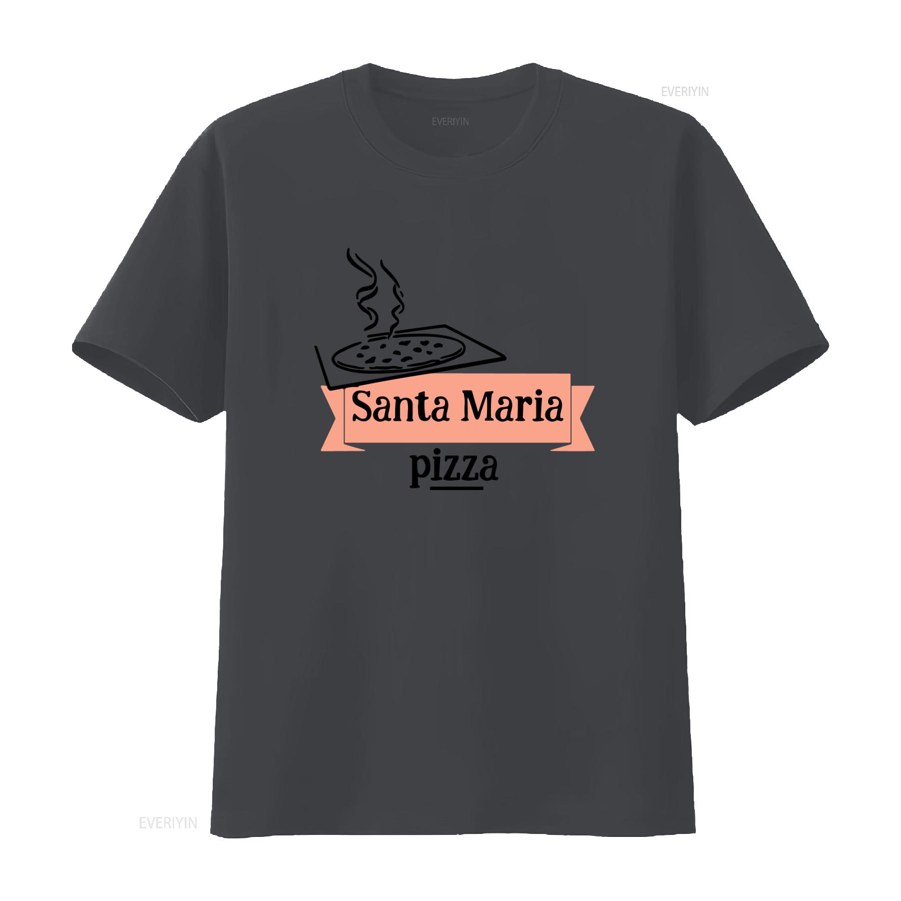 

Food Chain Magnate Inspired Santa Maria Pizza T Shirt vintage Washed Comfortable Slightly graphic fashion Versatile Soft 4XL