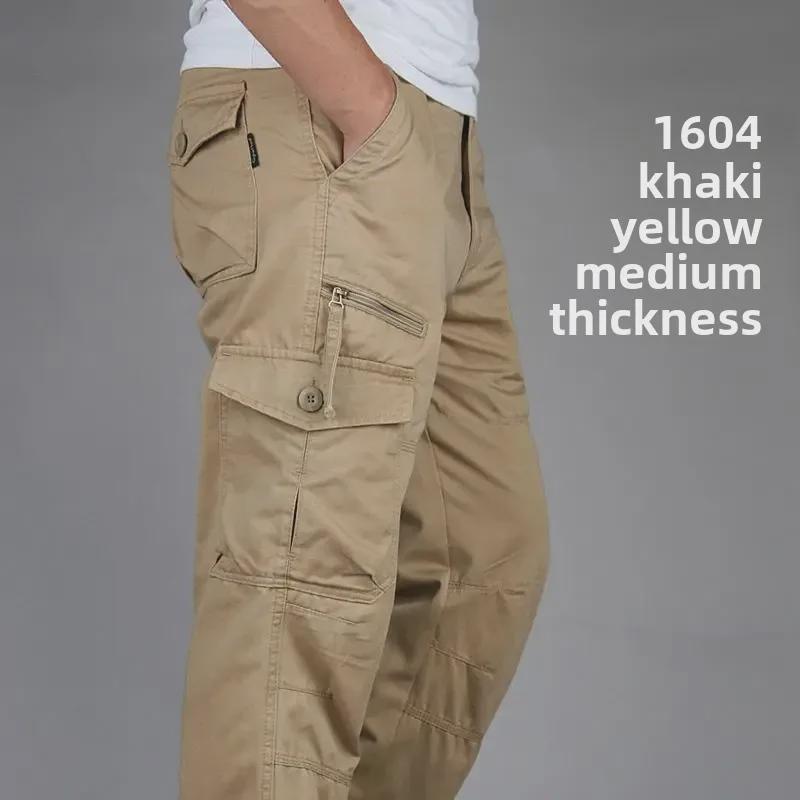 Men's Spring Loose Straight Sports Casual Trousers - Durable Outdoor Wear-Resistant Overalls