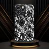 Trendy Black & White Lace phone case mobile phones for iphone 17 pro max cover Glass for iPhone 17 16 15 14 13 12 11pm Pro Plus