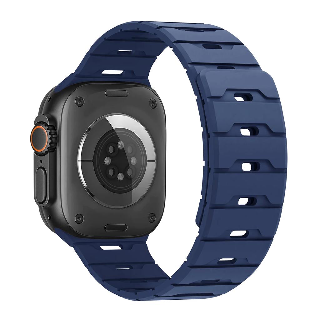 Magnetyczny pasek do Apple Watch Ultra 3/2 49mm 38 40mm 45mm 46mm 44 41mm sportowy pasek do iWatch 11 10 9 8 7 6 SE silikonowa bransoleta