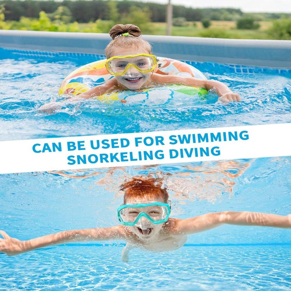 PVC-Gurt Kinder Tauchmaske PC-Glas Schnorchel Schwimmbrille Pool Schwimmbrillen Mädchen