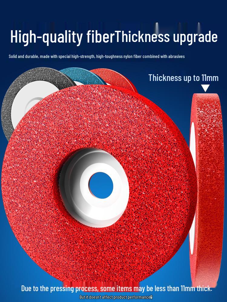 Great White Shark Stainless Steel Polishing Pad - Nylon Fiber Wheel for Angle Grinder Rust Removal