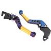 Motorcycle Brake Clutch Levers Blue Yellow Colorful CNC Aluminum Alloy Replacement for MSX125 Below 150cc