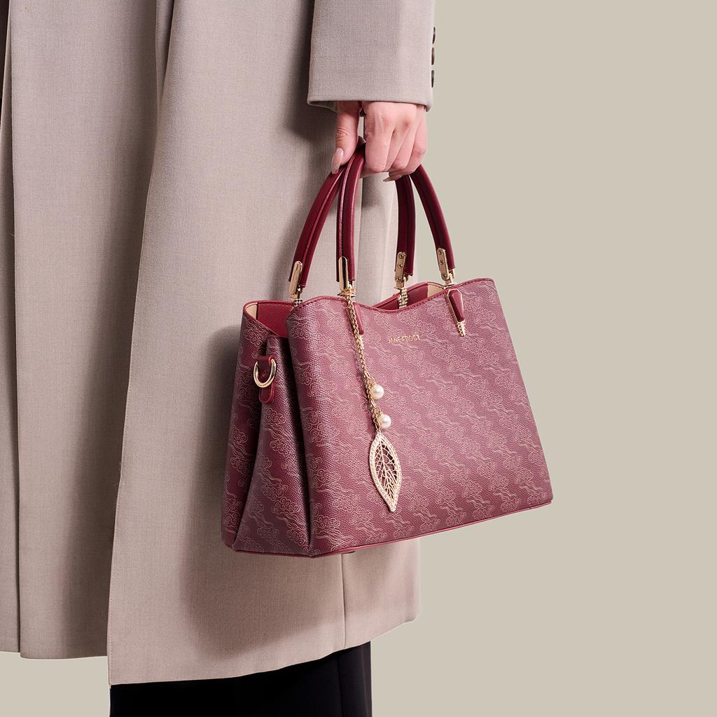 Premium Bag Light Luxury Women'S Bag Handbag Texture Fashionable Shoulder Bag Trendy Versatile Red Bag