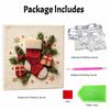 DIY 5D Perlenmalerei-Set Gerahmt mit Weihnachtsstrumpf-Geschenkdesign Funkelndes Perlen-Leinwandbild Kreatives Geschenk für Kinderzimmerdekoration