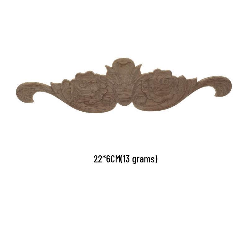 Lansen Solid Wood Carved Floral Veneer - Rose  Peony European Style Wall Decor