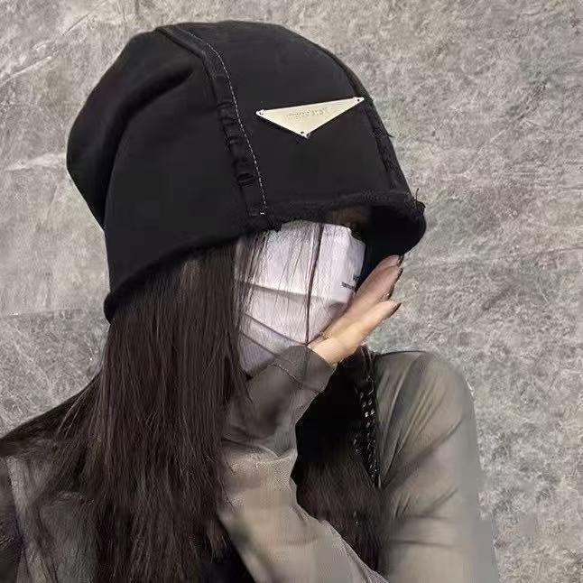 Korean-Style Tie-Dye Beaded Slouchy Beanie for Women - Ethnic Retro Tassel Skull Cap, Early Autumn Wear