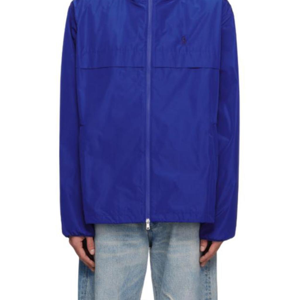 Polo Ralph Lauren Logo Embroidered Double Zipper Hooded Long Sleeve Jacket Men jackets Blue 710970124-001