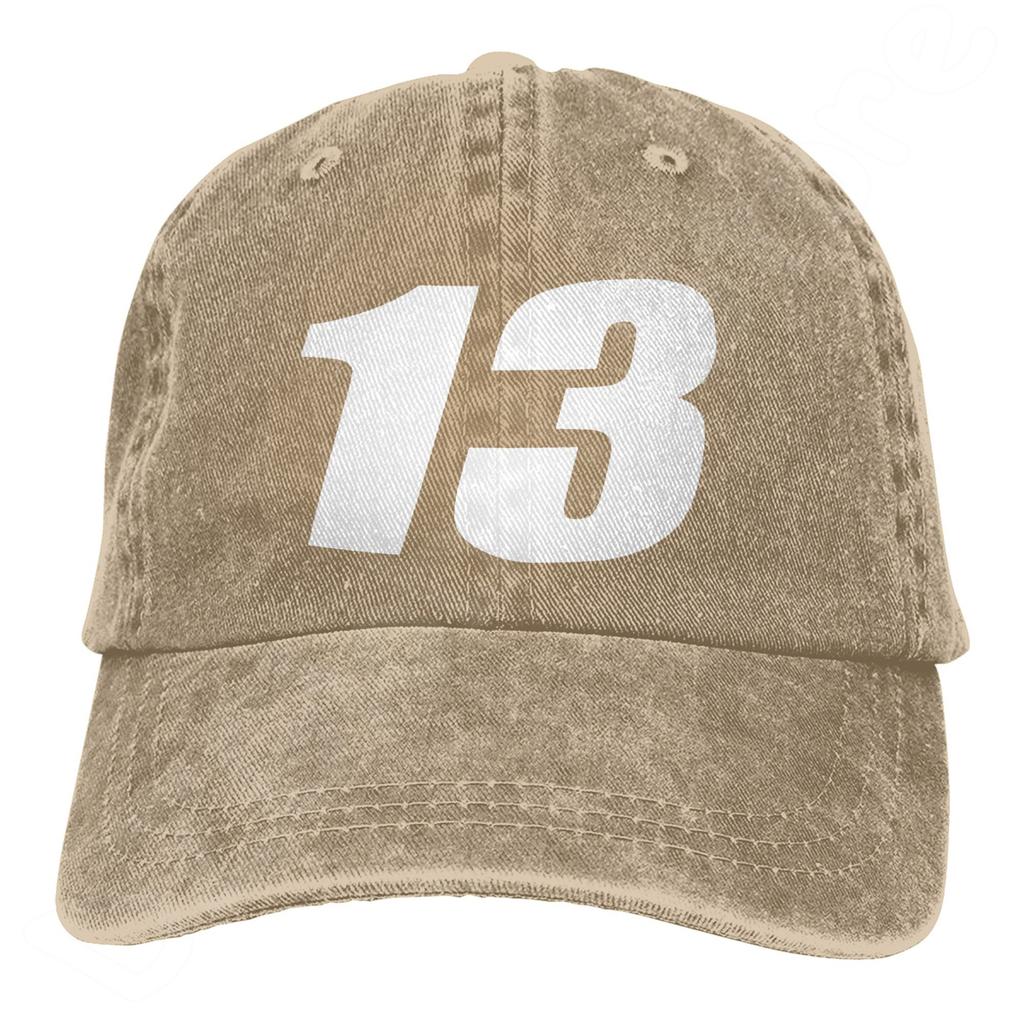 Number 13 Pattern Mesh Baseball Cap Trucker Hats Luxury Casual Cap Summer Sun Protection Caps for Men Women Fashion Denim Hat